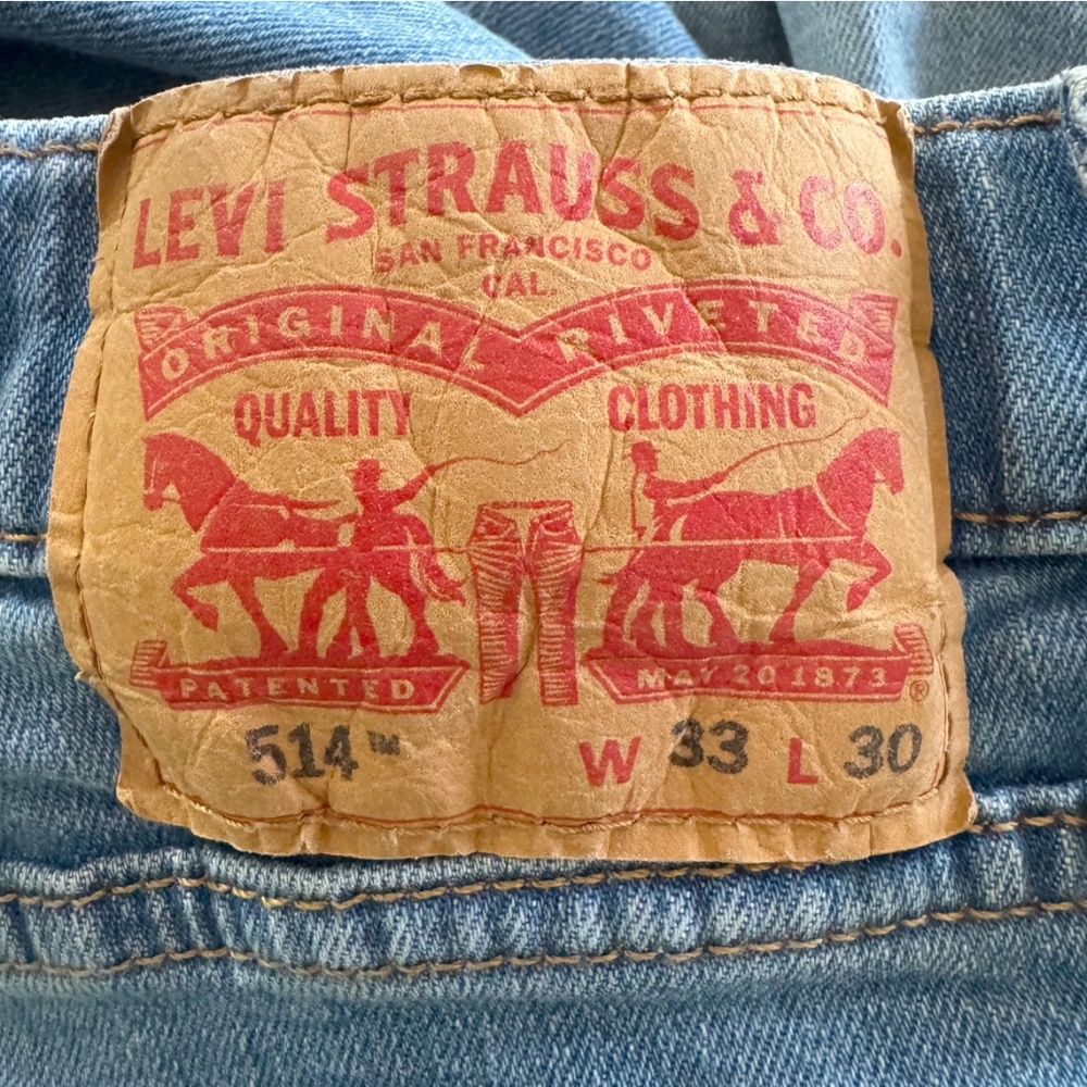 Levi's 514 Straight Fit Men's Jeans Size 33x30 Medium Wash - Picture 8 of 13